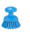 Brosse ronde soleil vaisselle, diamètre 110 mm, fibres dures, bleu - VIKAN